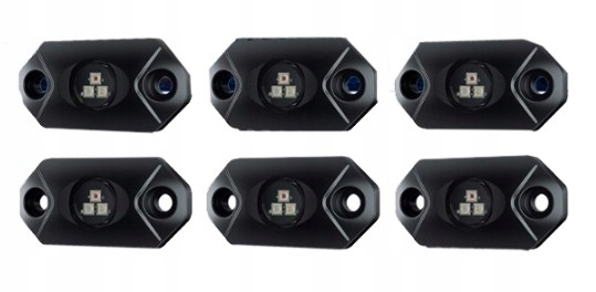 Farebné bodové podsvietenie vozidla Led Rgb IP68 IP69K 9-24V sada 6 ks