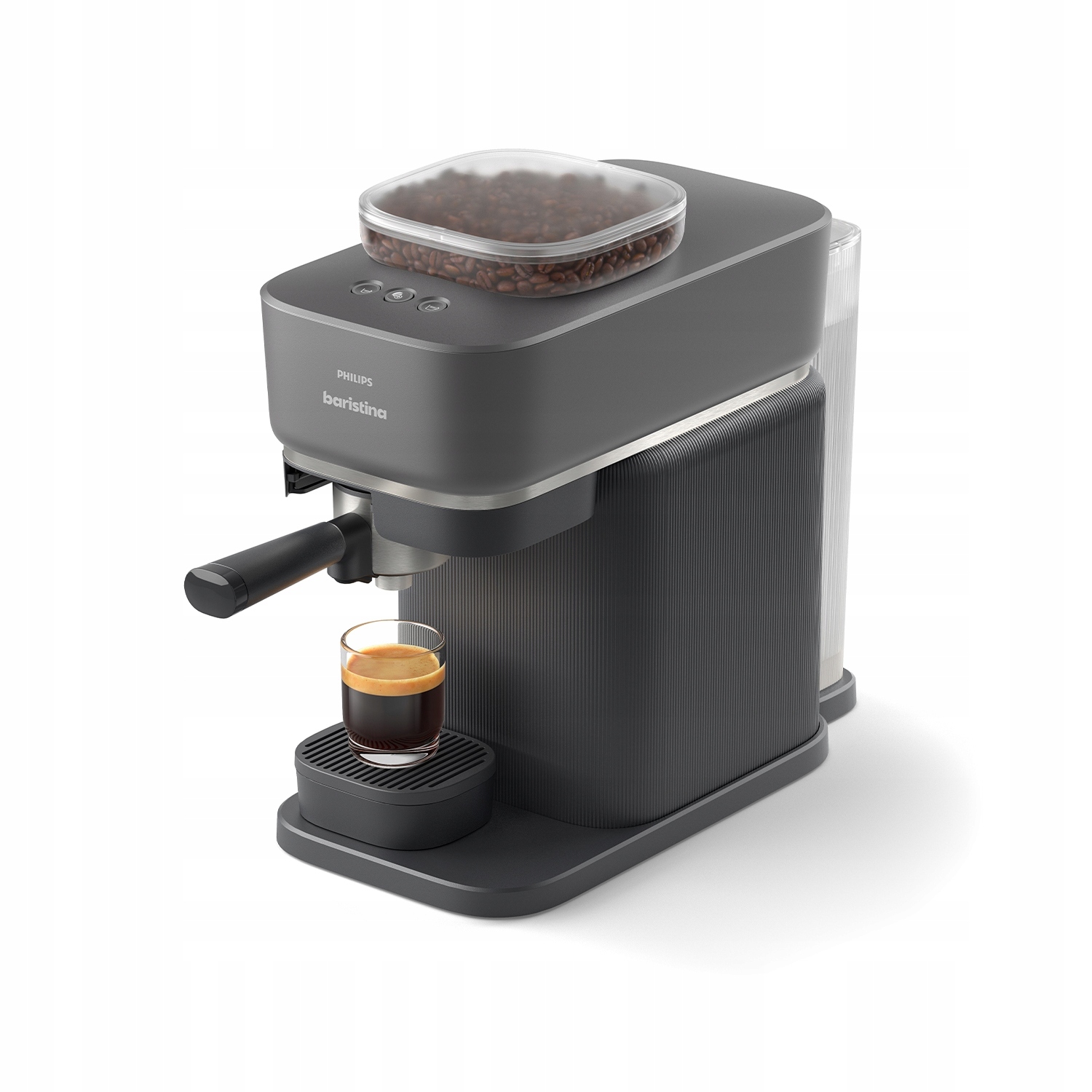 Ekspres ciśnieniowy kolbowy z młynkiem Philips Baristina czarny BAR300/60