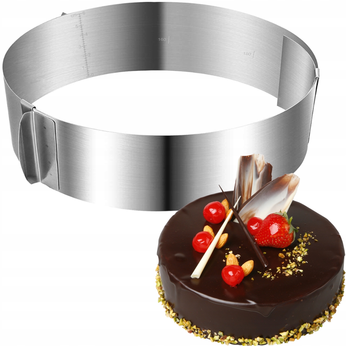 REGULOWANY RANT OBRĘCZ DO TORTÓW OPASKA FORMA