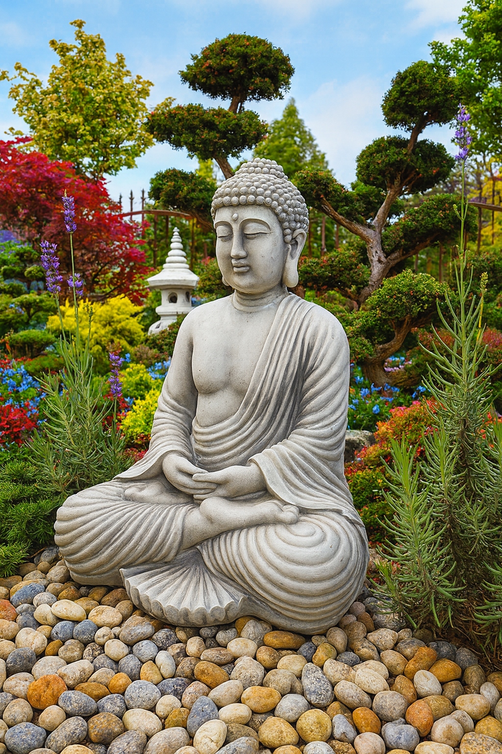 Kothu-in Meditating Buddha ozdoba záhrada dom z architektonického betónu