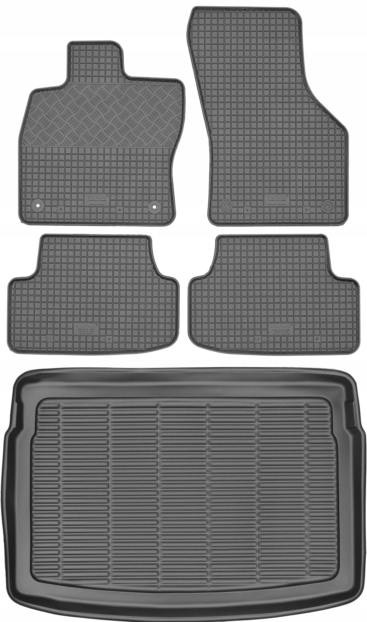 Vw Golf VII Hb 2012-2019 Sada Gumové rohože rohož batožinového priestoru