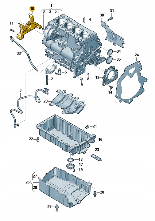 NEW ORYGINAŁ Uszczelniacz wału korbowego przedni Producent części Audi OE