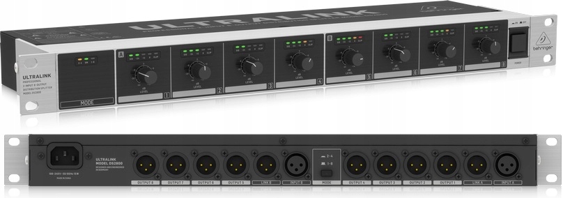 Behringer DS2800 Profesionální splitter 2 vstupy 8 výstupů