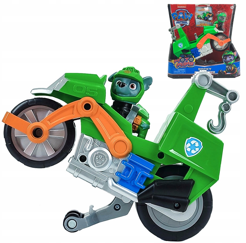 

Psi Patrol Rocky Figurka I Motocykl Moto Pups