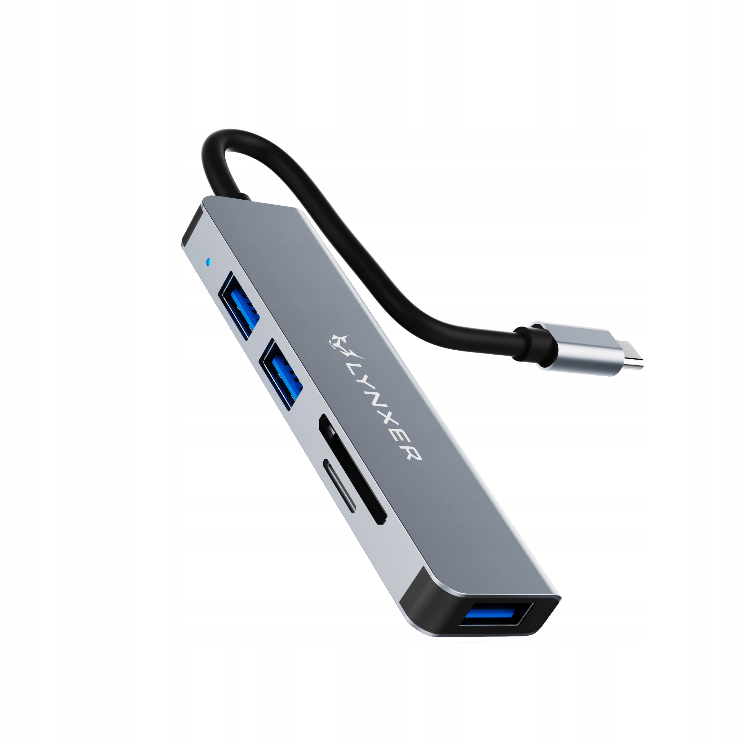 

Hub Usb-c 5w1 Adapter 3xUSB Czytnik Sd Tf
