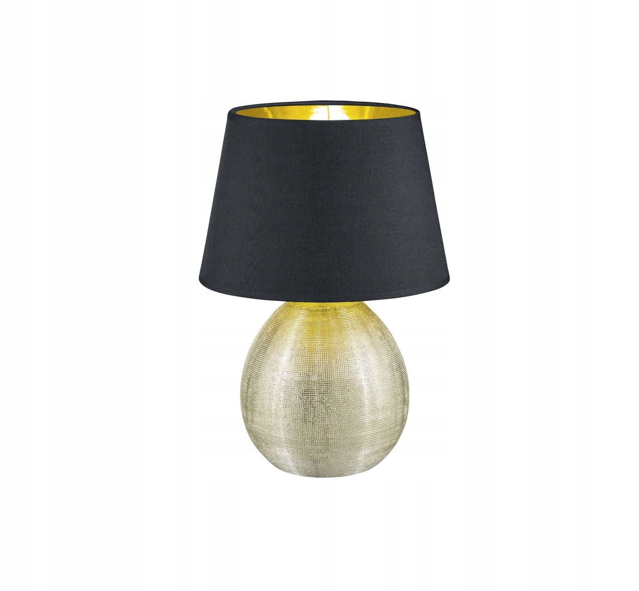 Stolní lampa noční keramická zlatá černá Rl