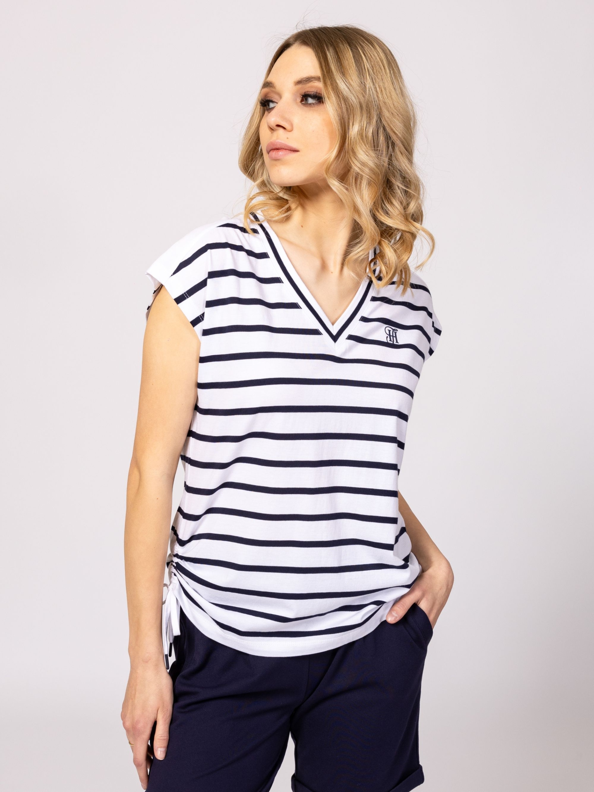 Heavy Tools Dámské Tričko MALKYS25 Marine Bílá, Velikost M