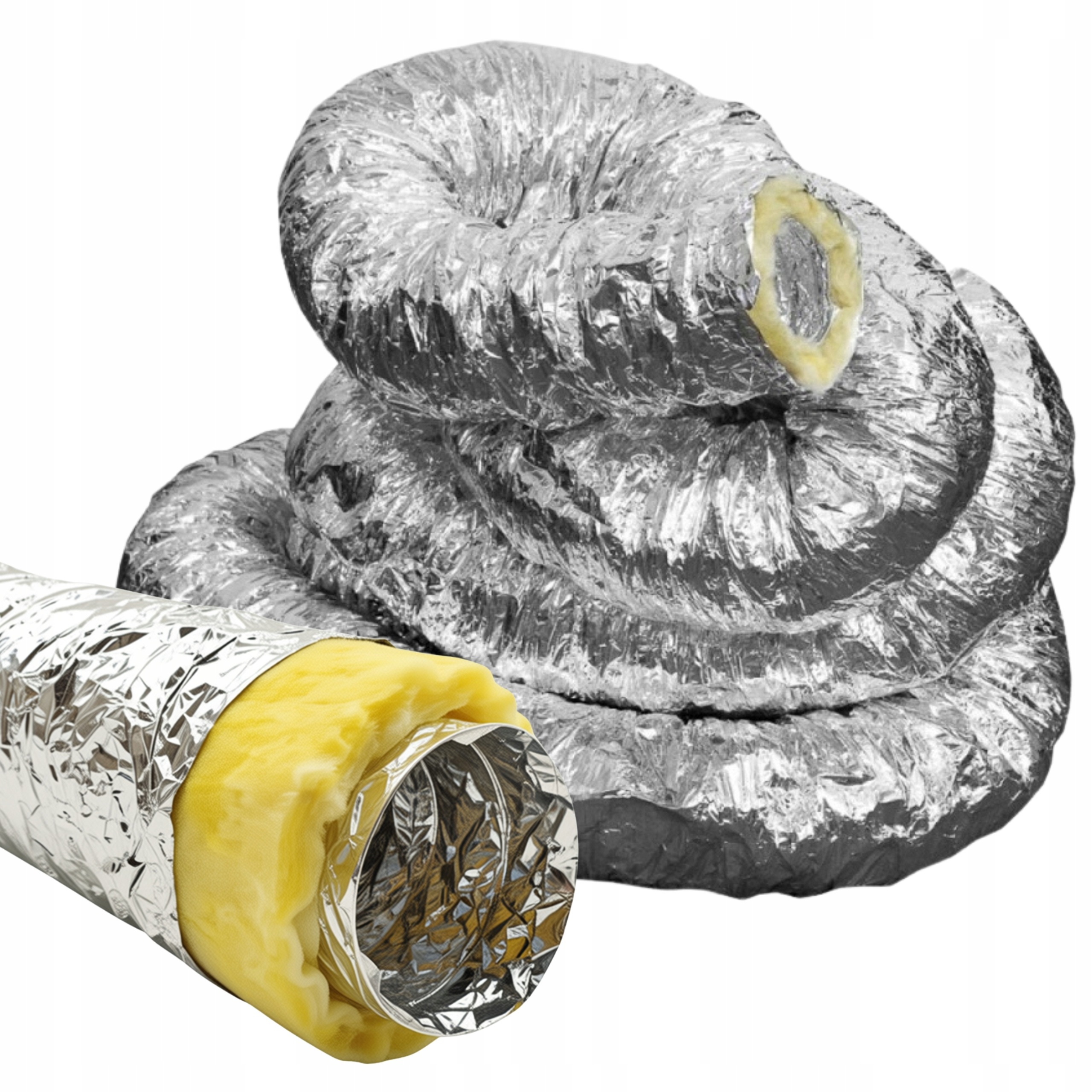 Izolovaný kabel Fi 160 Ventilační Flexibilní Kanál Flex 10 m