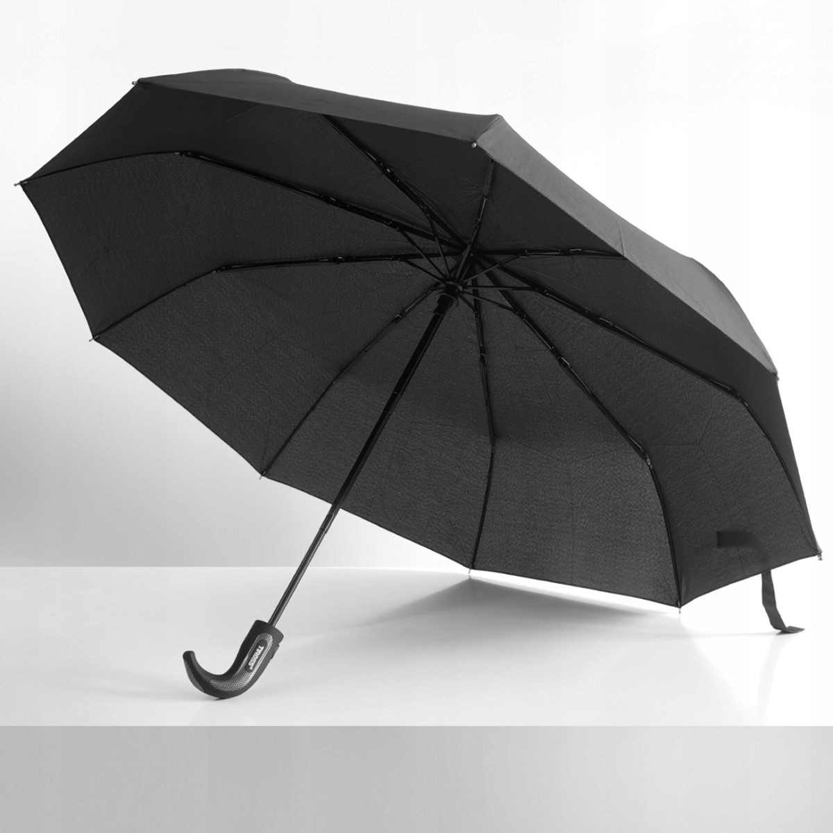 Czarny prestiżowy parasol automatyczny TIROSS