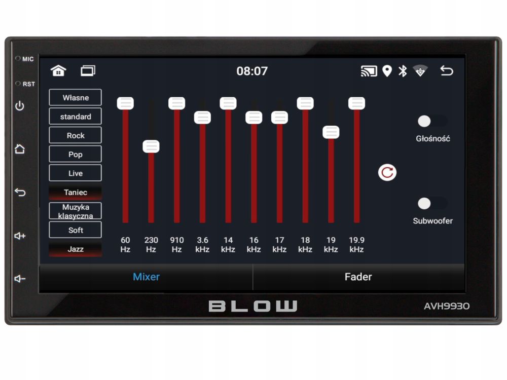 RADIO SAMOCHODOWE 2DIN 7'' GPS ANDROID BT DOTYK Odtwarzane formaty plików .mp3 .wav .wma