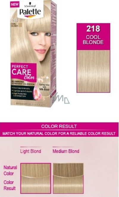 Schwarzkopf Palette Perfect Color Care barva na vlasy 218 chladná blond