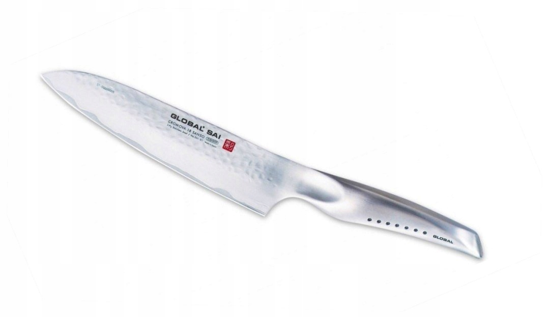 Nôž šéfkuchára Global Sai 19 cm, Cromova oceľ 18, ergonomický