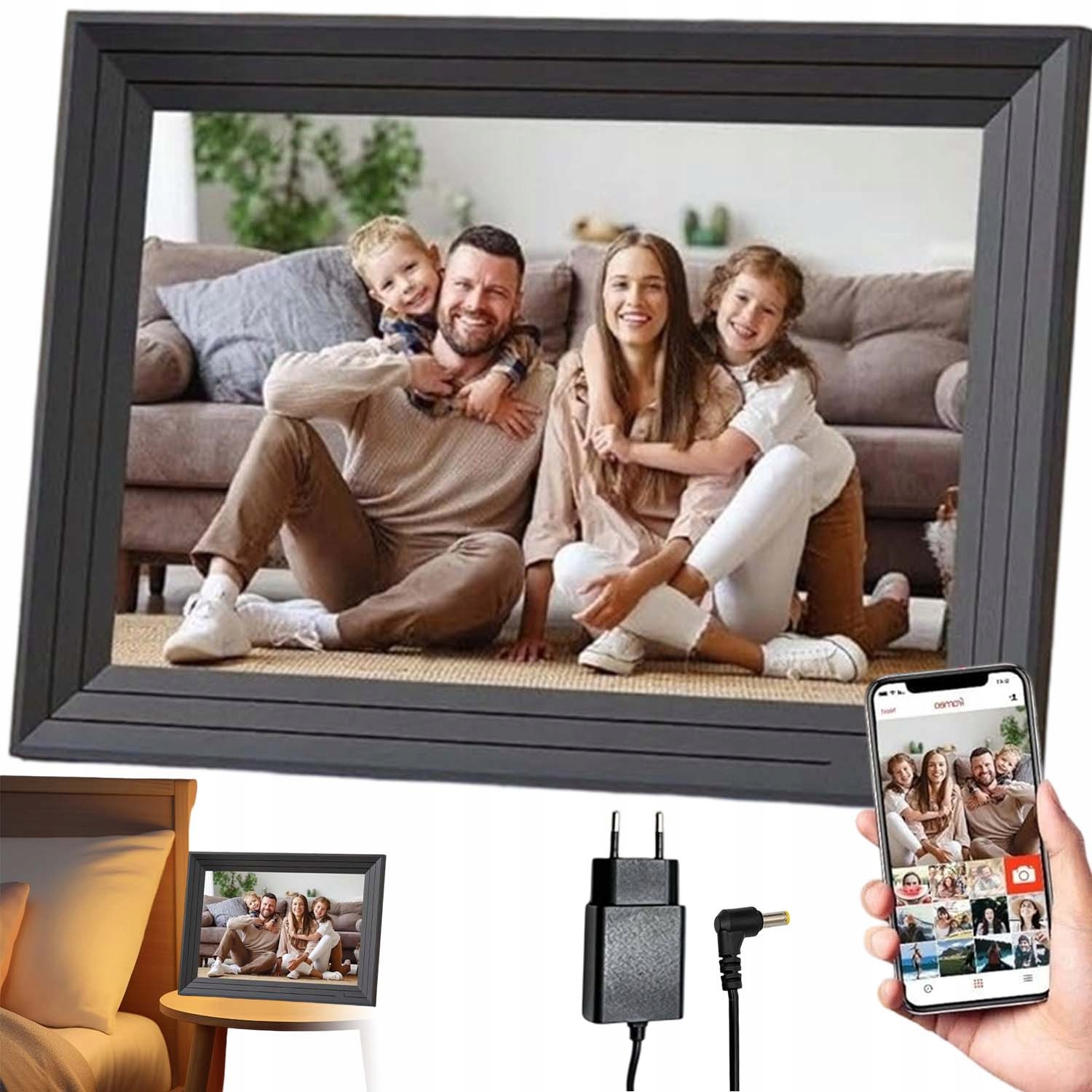 Rámeček Digitální Frameo Wifi 32GB 10.1" Dotykový Fotorámeček Černý