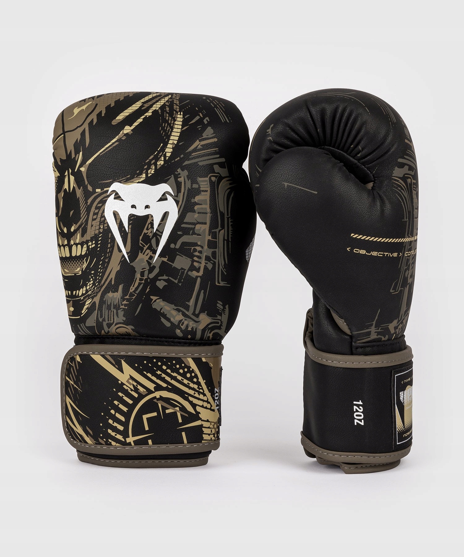 Venum Boxerské rukavice Invader černé/pískové 12oz