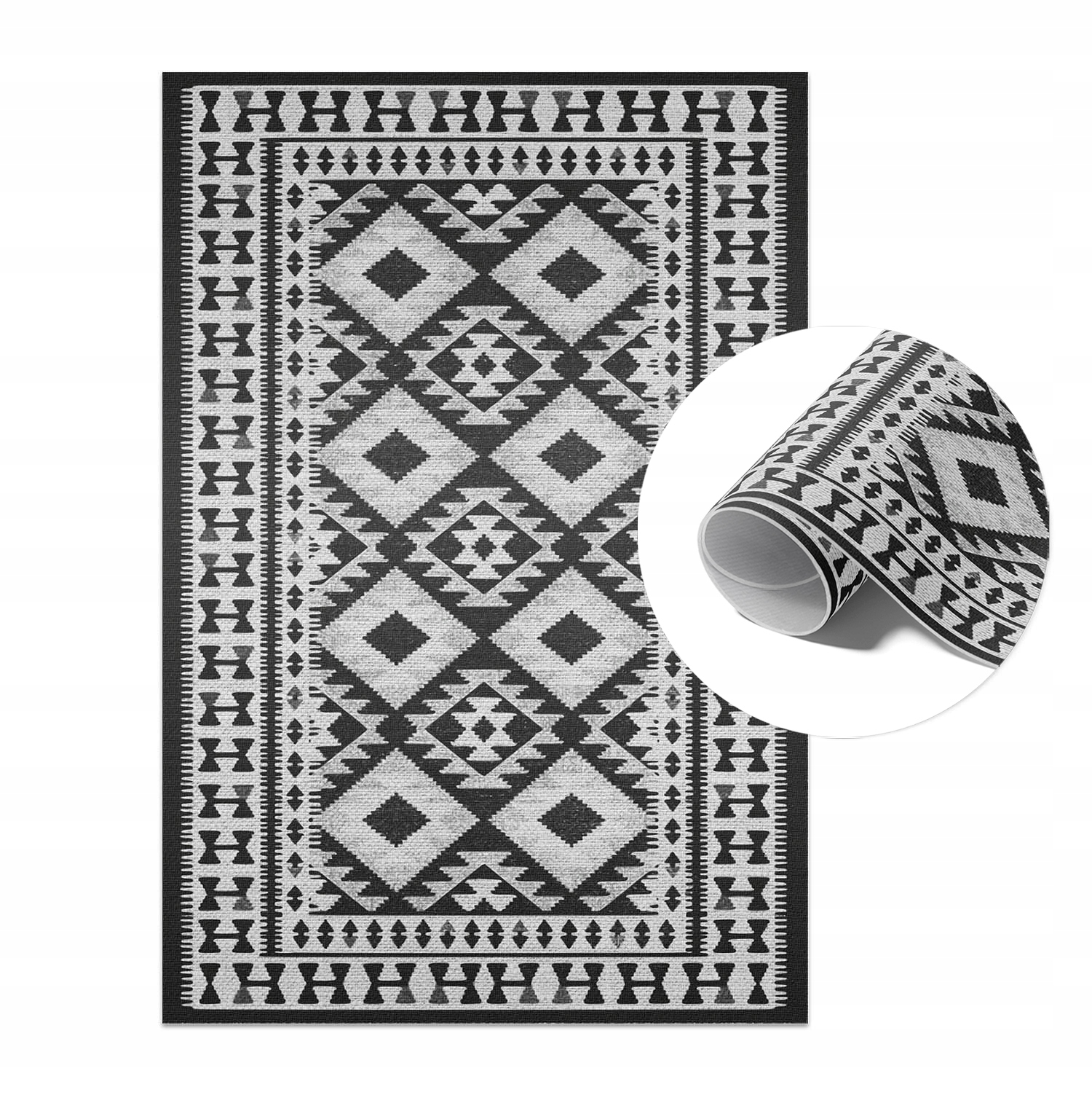 Balkonowy Dywan Winylowy Z Oryginalnym Wzorem Ciemna tekstura 120x180