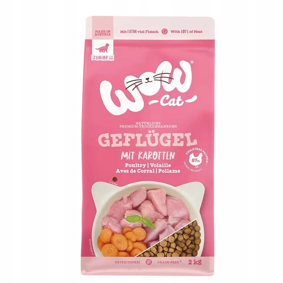 Wow Cat Junior Geflugel – krmivo z drůbeže pro koťata (2 kg)