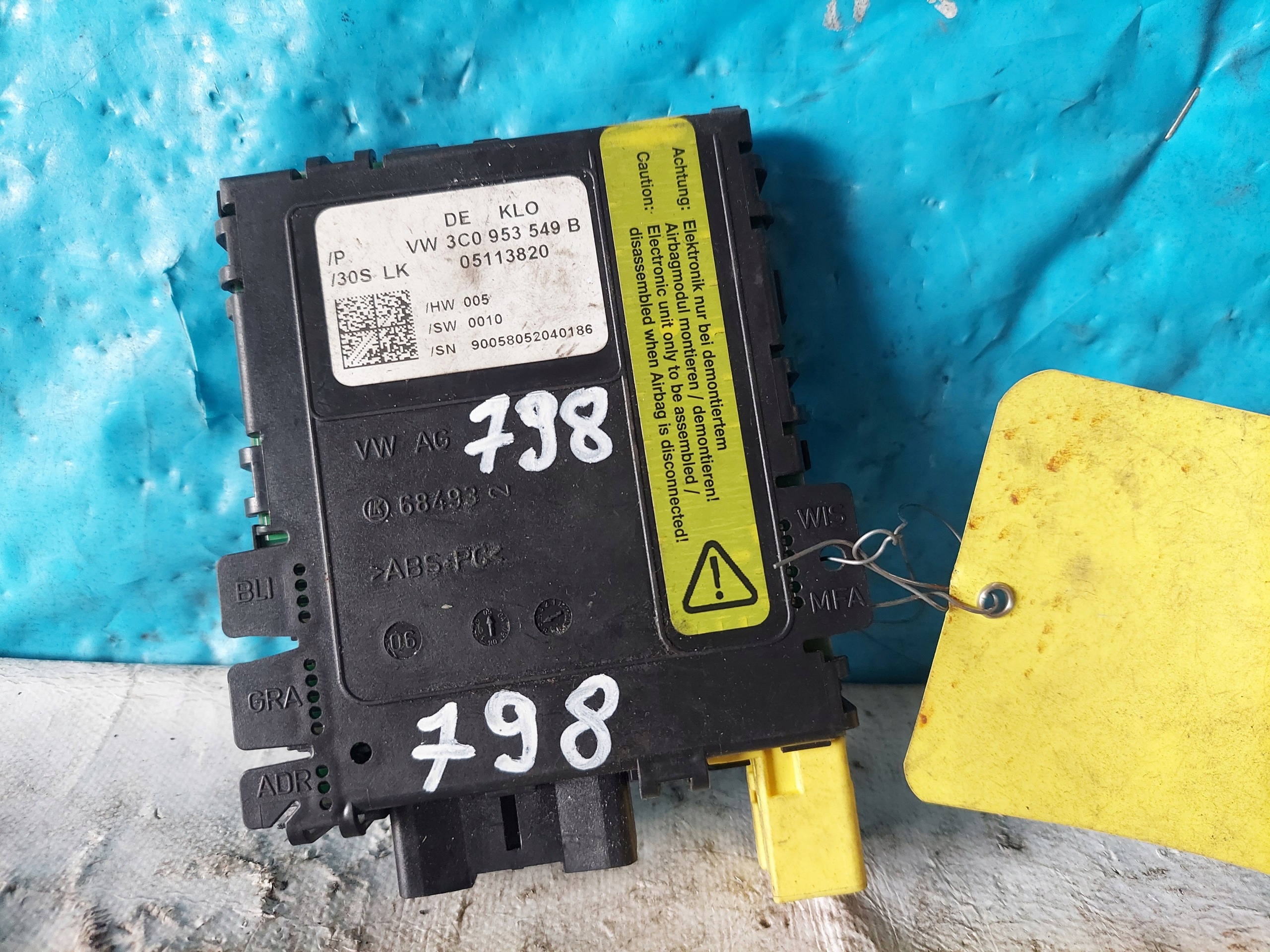 PASSAT B6 2.0 TDI 3C0953549B modul Sensor KATA Kurvenlicht