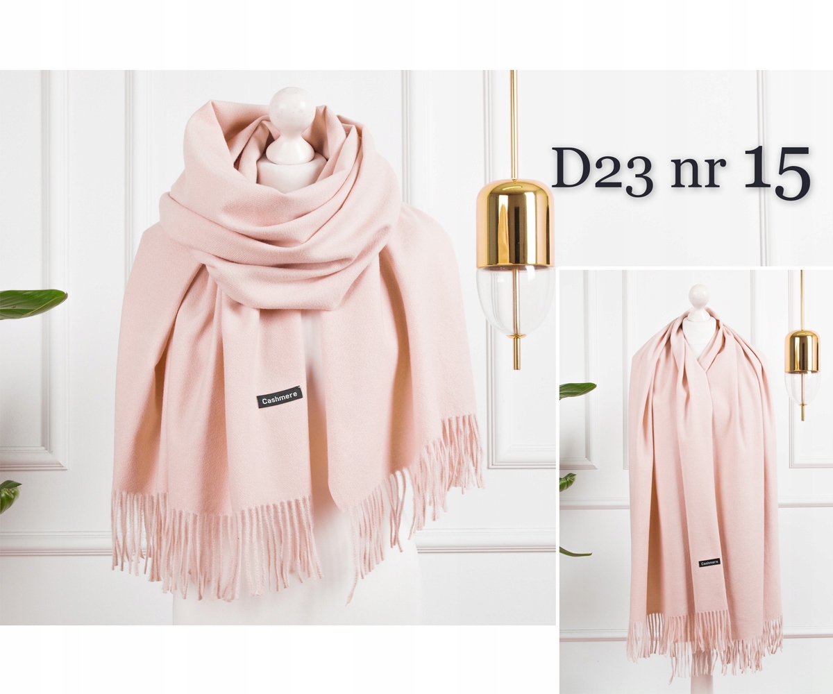 KASZMIROWY SZAL KLASYCZNY SZALIK CIEPŁY ELEGANCKI KASZMIR KOLORY Kolor dodatkowy brązowy