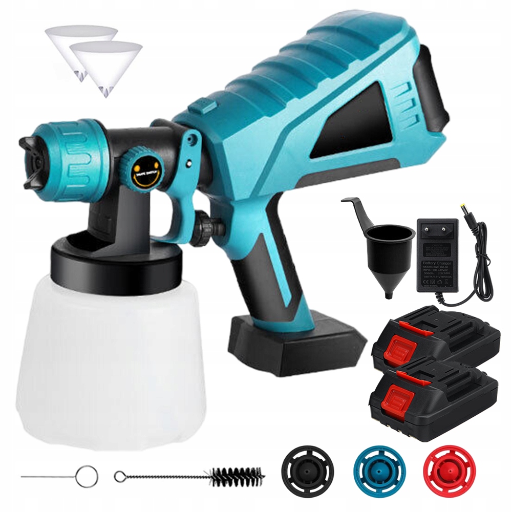 Elektrická Stříkací Pistole Pro Malování Malířský Agregát 1000 ml 2x Aku