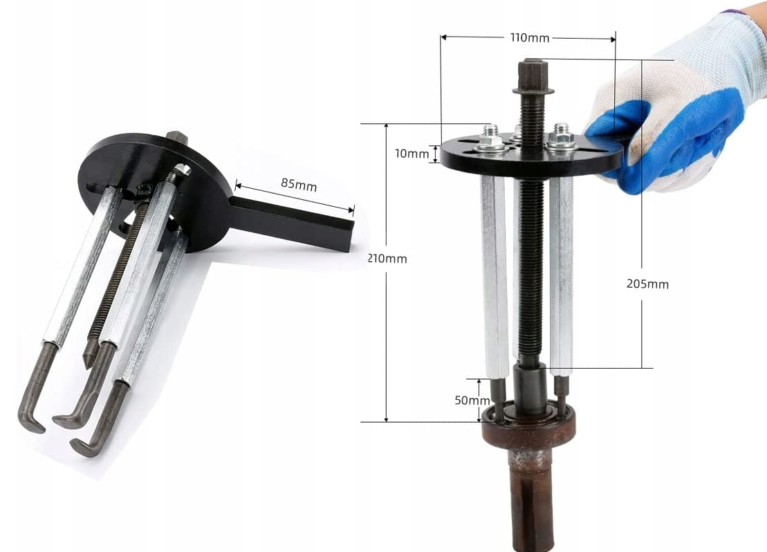 UNIWERSALNY ŚCIĄGACZ do ŁOŻYSK KULKOWYCH TULEI 2 i 3 RAMIENNY WEWNĘTRZNYCH EAN (GTIN) 0014834478232