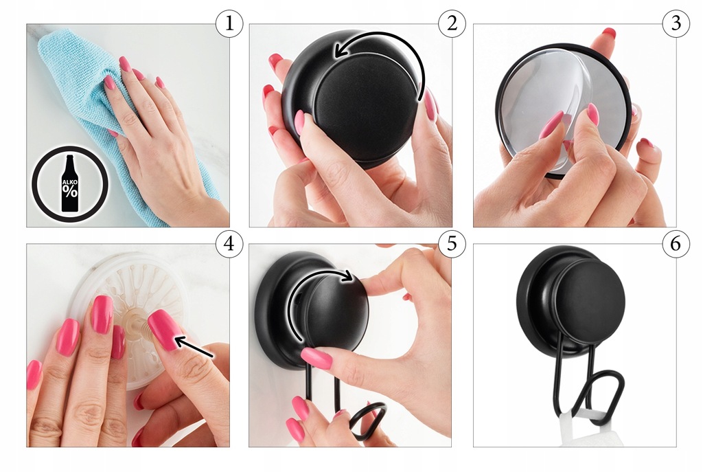 Uchwyt Ścienny Wieszak Na Przyssawkę Na Papier Toaletowy Czarny Rodzaj ścienne