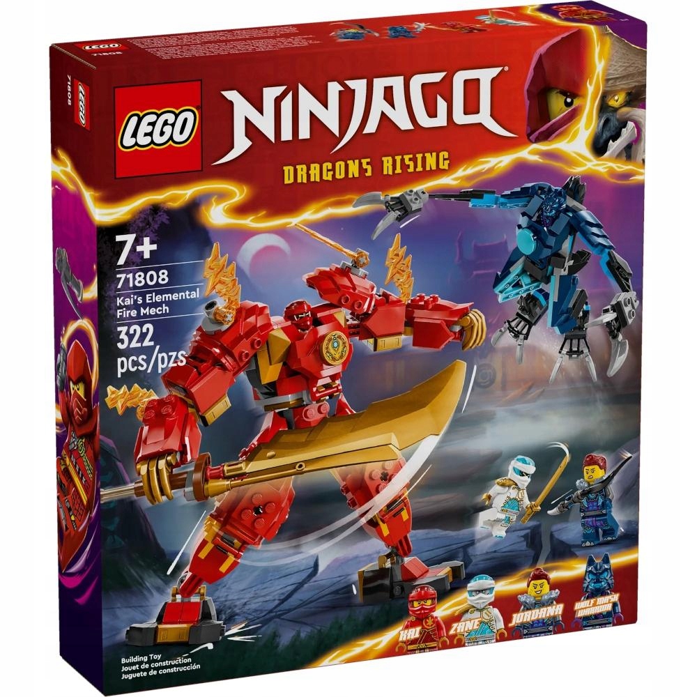 Lego Ninjago Originální Velká Sada Kostek Mechu Ohnivého Živlu Kaia 71808