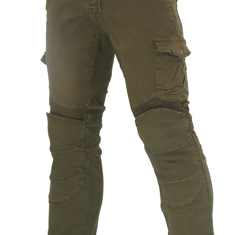 JEANSY MOTOCYKLOWE SOLIDNE SPODNIE DŻINSY MOTOR Materiał jeans