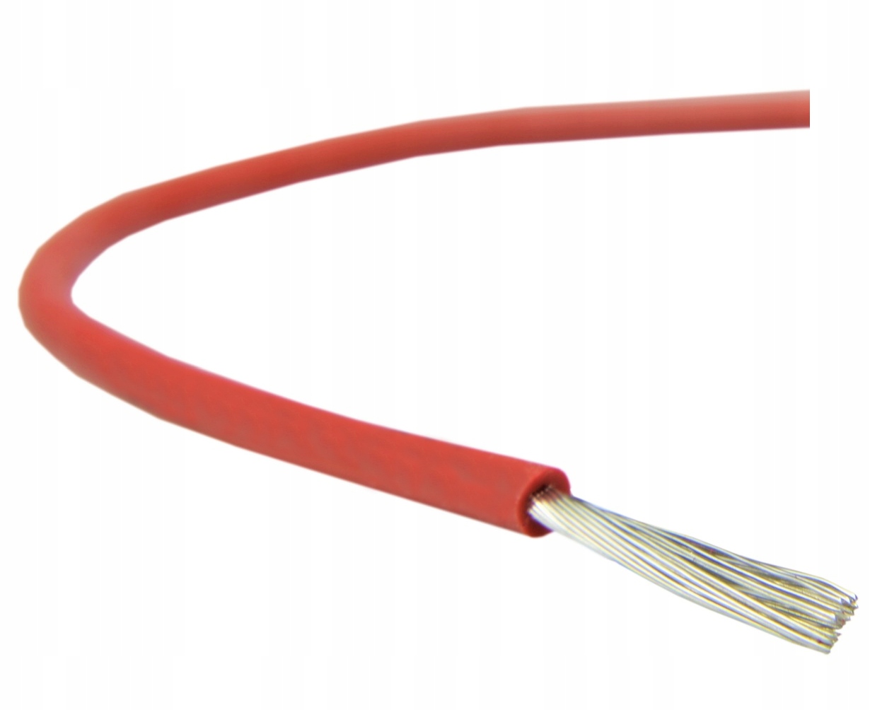

Kabel Przewód Silikonowy Czerwony Sif 180°C 0,5mm2