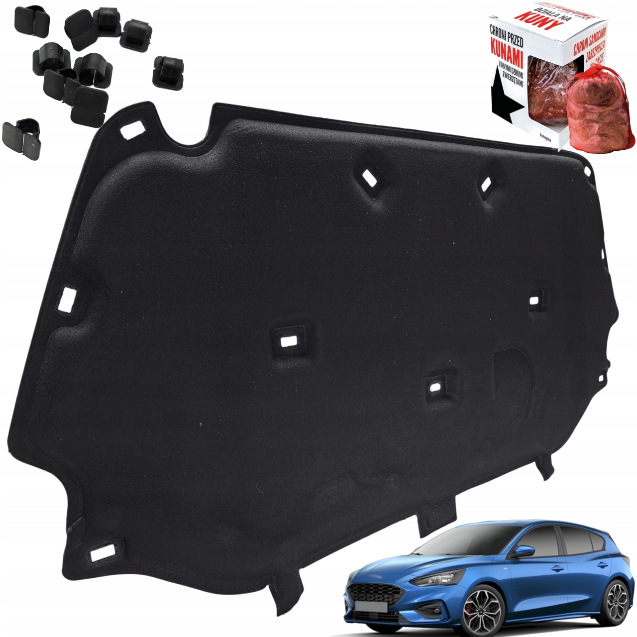 Ztlumení masky Izolace podložka Ford Focus MK4 18R- Odpuzovač Spinky Hq