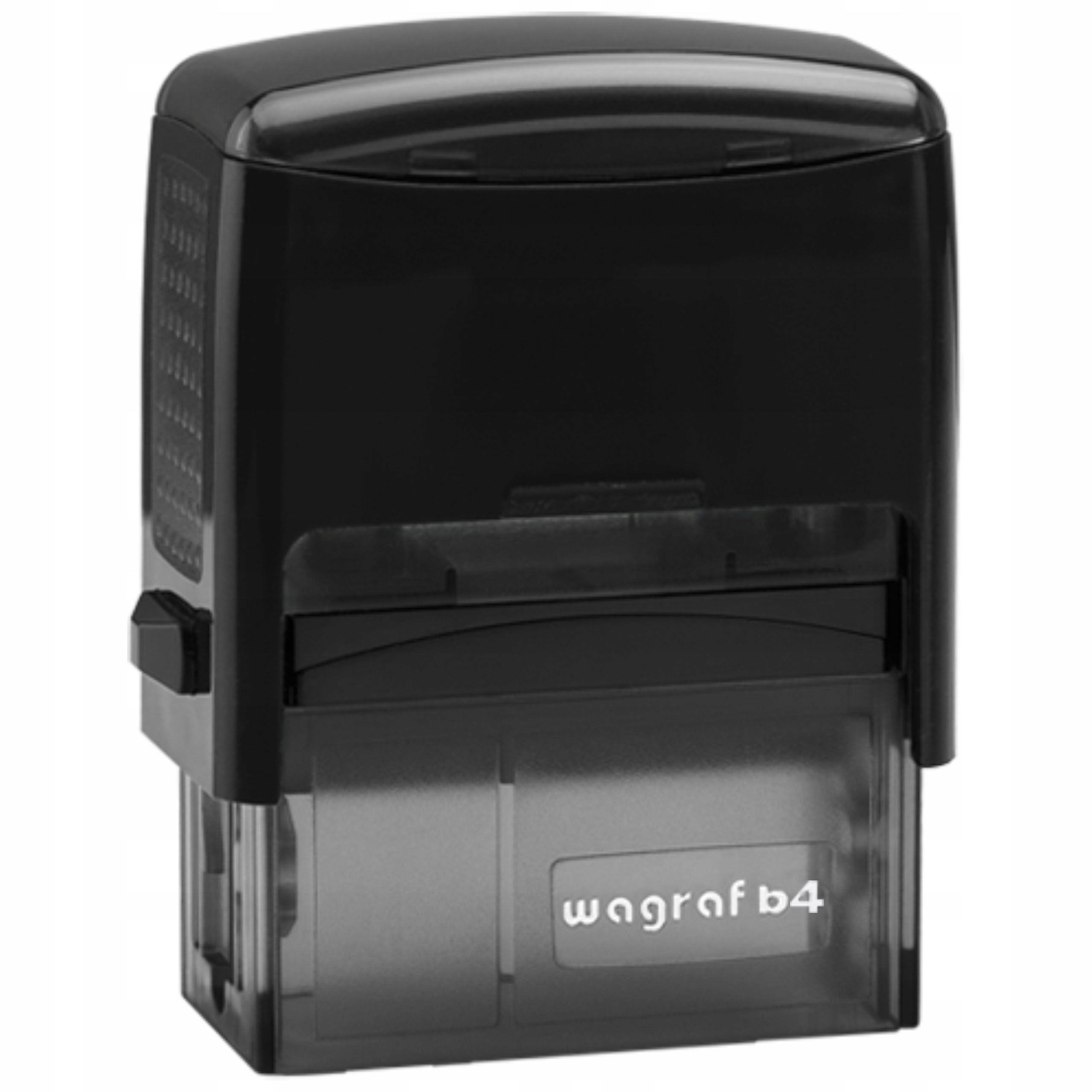 PIECZĄTKA WAGRAF B4s DO 8 LINII FIRMOWA IMIENNA BIUROWA PROJEKT + GUMKA Stan opakowania oryginalne