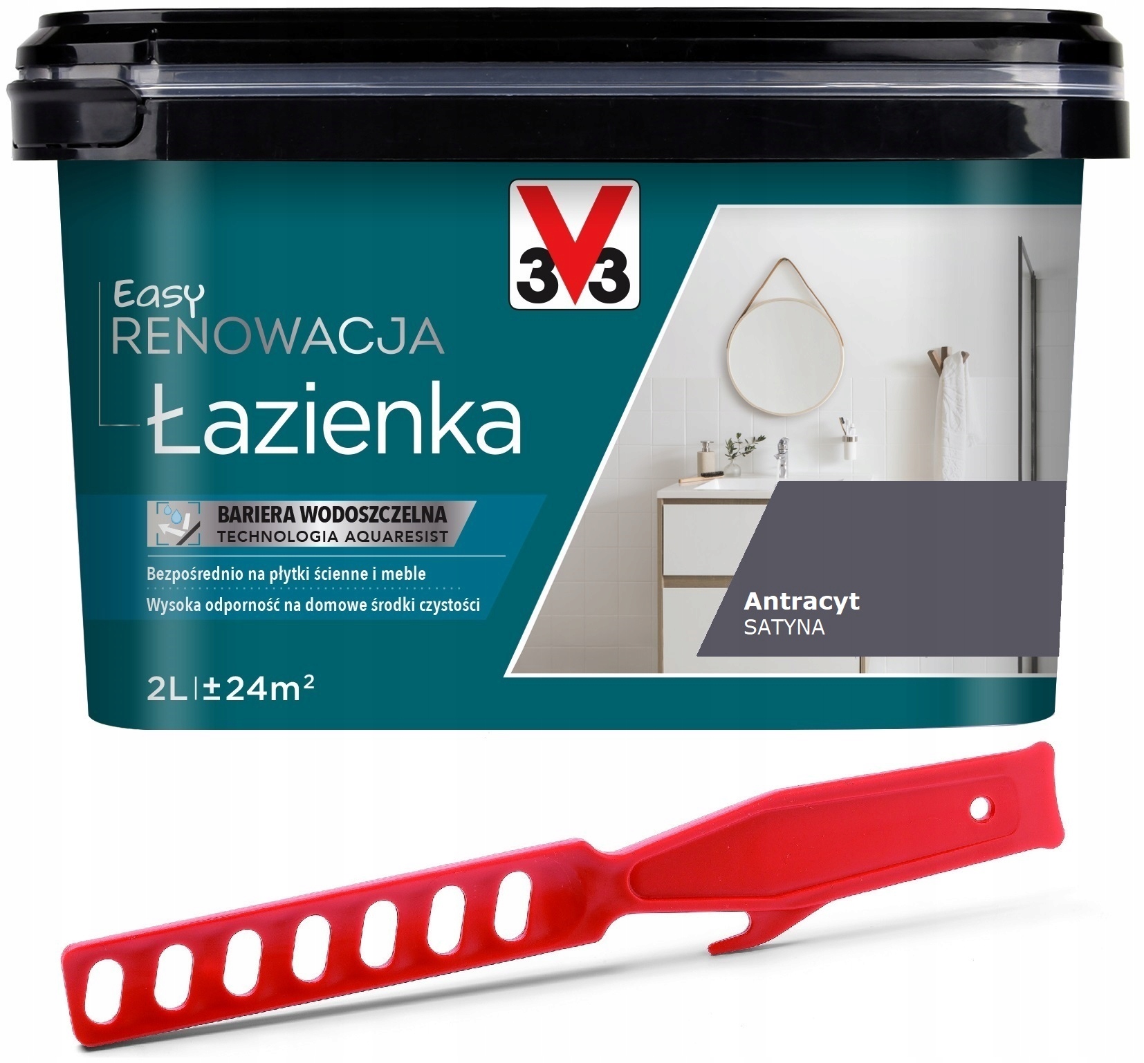 

V33 Farba Renowacja płytki ceramiczne Antracyt 2L