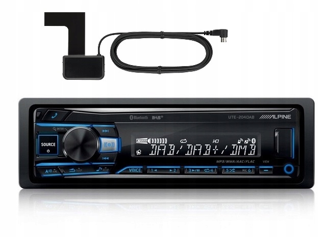 Alpine UTE-204DAB Bluetooth autorádio VarioColor anténa Dab Ca-an