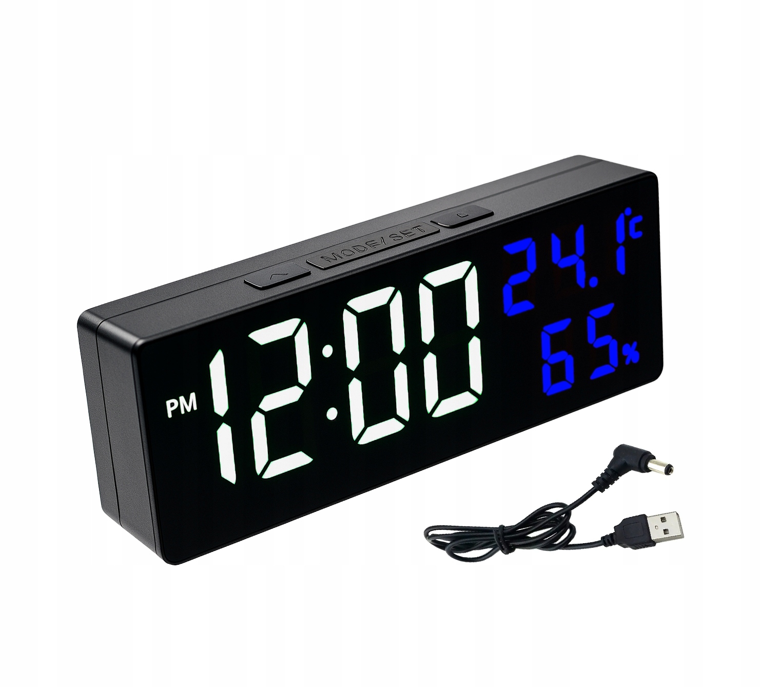 Nástěnné Digitální Stolní Hodiny LCD Datum Teplota Vlhkost Budík