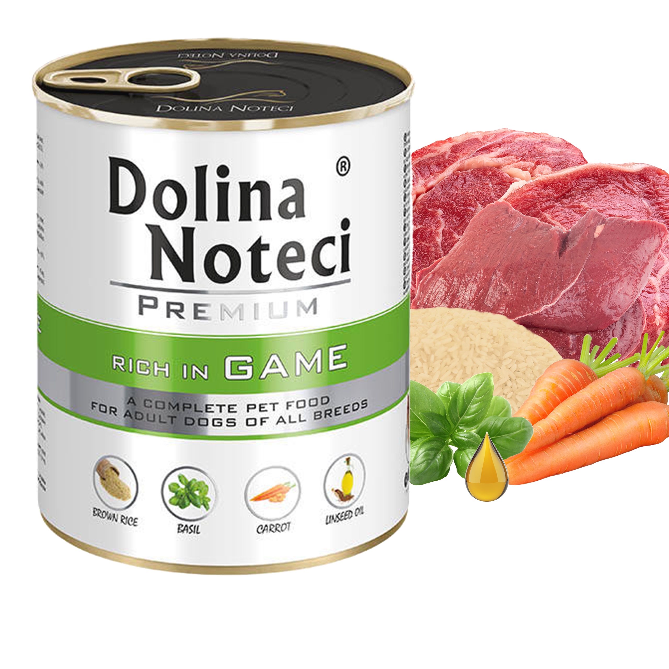Dolina Noteci Premium mokra karma dla psa bogata w dziczyznę puszka