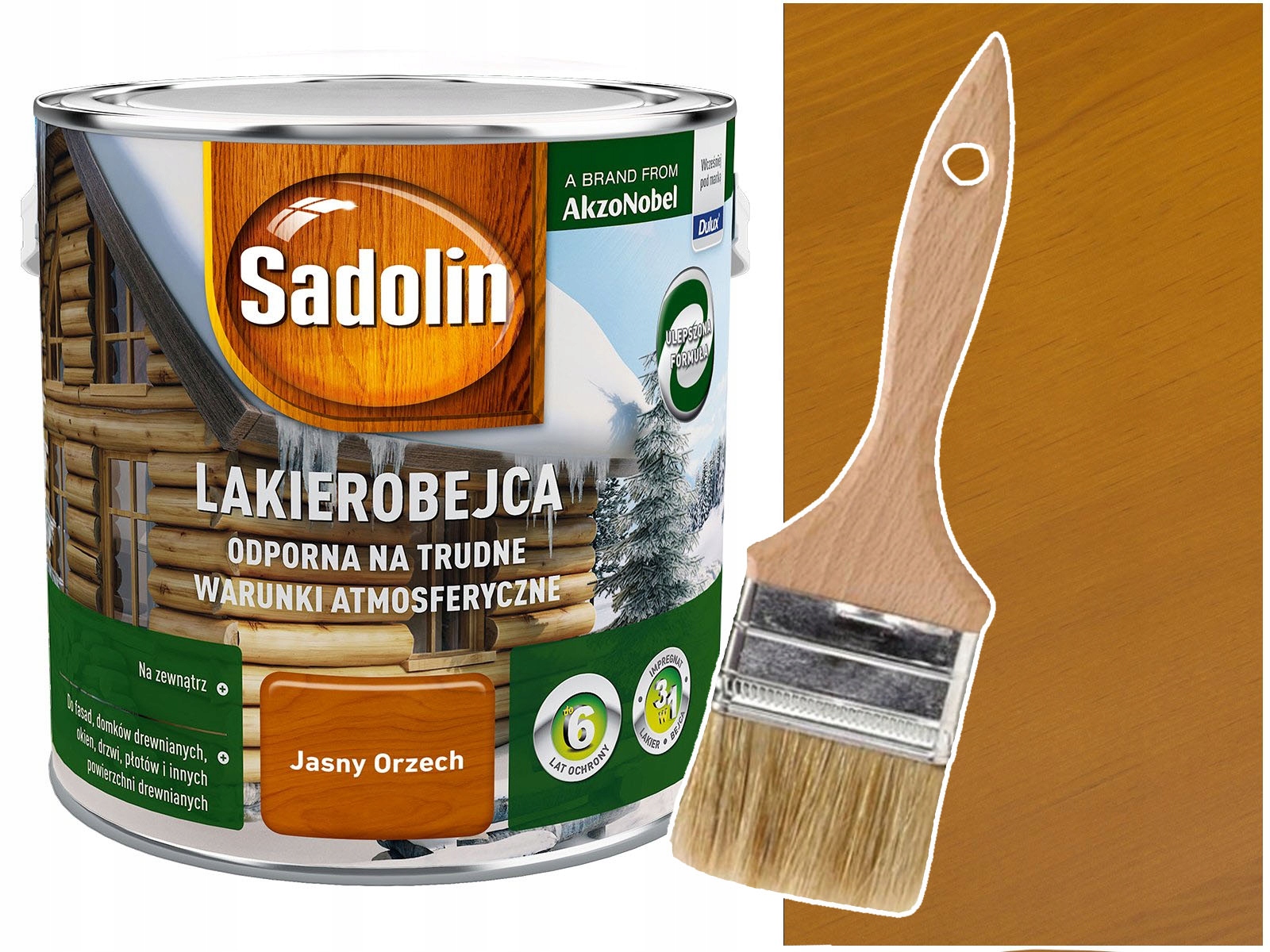 

Sadolin Lakierobejca Odporna Jasny Orzech 0,75L