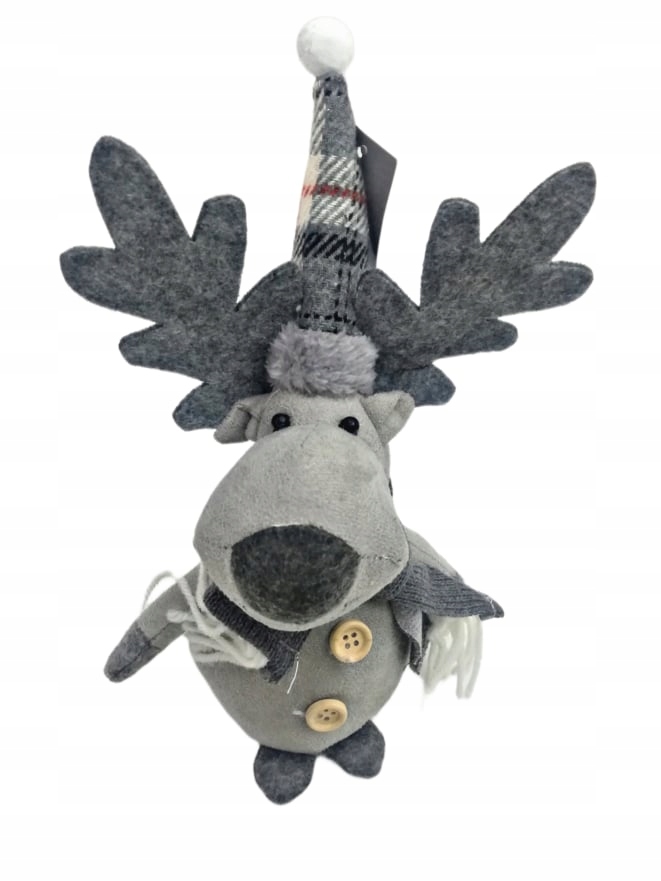 ŚWIĄTECZNY RENIFER DEKORACJA FIGURKA OZDOBA 23 cm