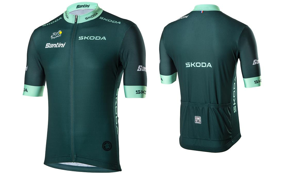 Škoda replika zeleného dresu TdF 2025 XXL