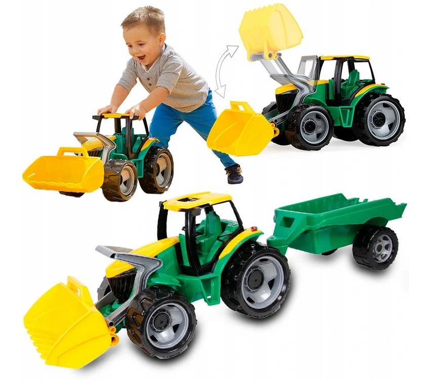 

Traktor Z Przyczepą Ruchoma Łyżka Duży 110 cm2w1