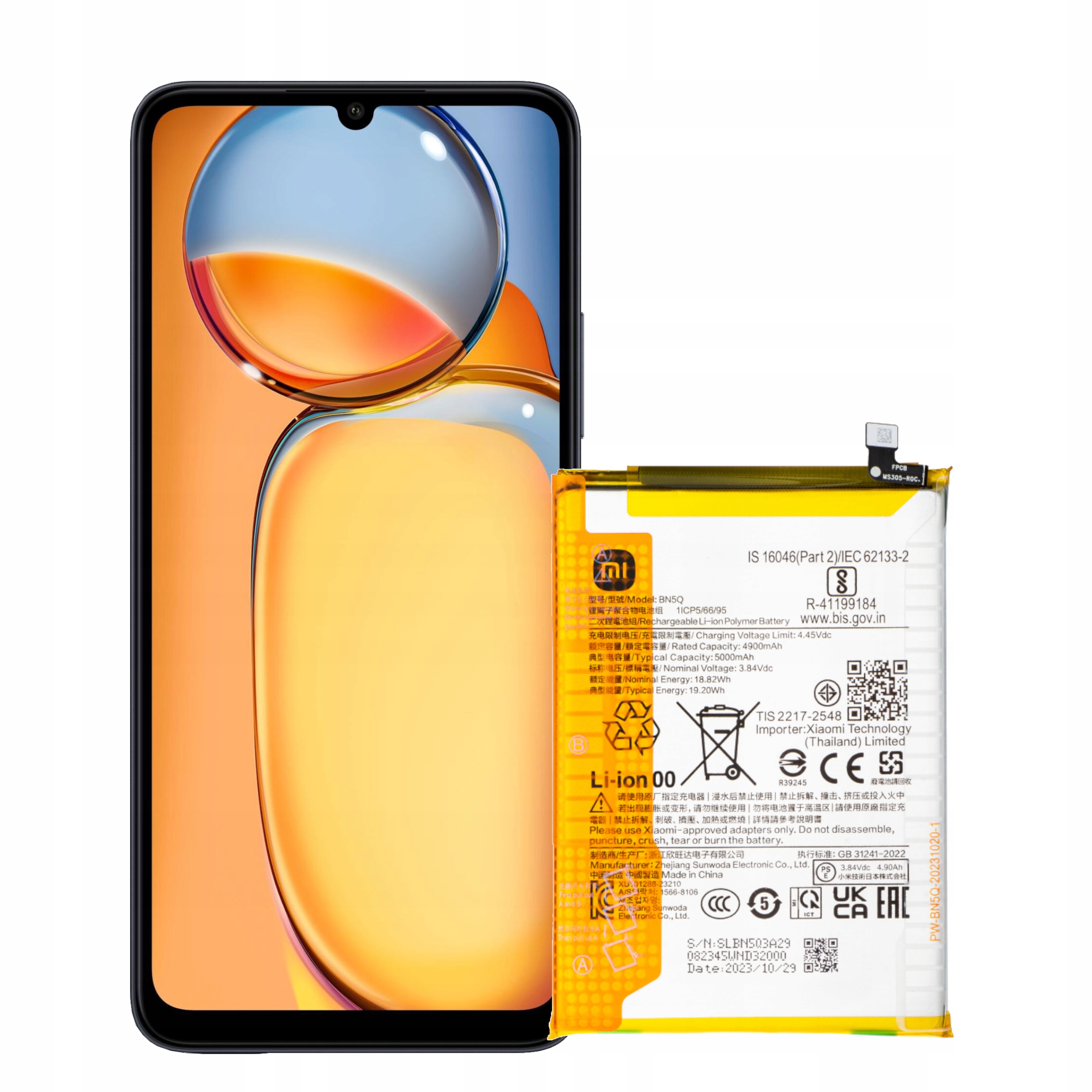 Bateria BN5Q do Xiaomi Redmi 13C 4G 5G 23108RN04Y Oryginał Service Pack