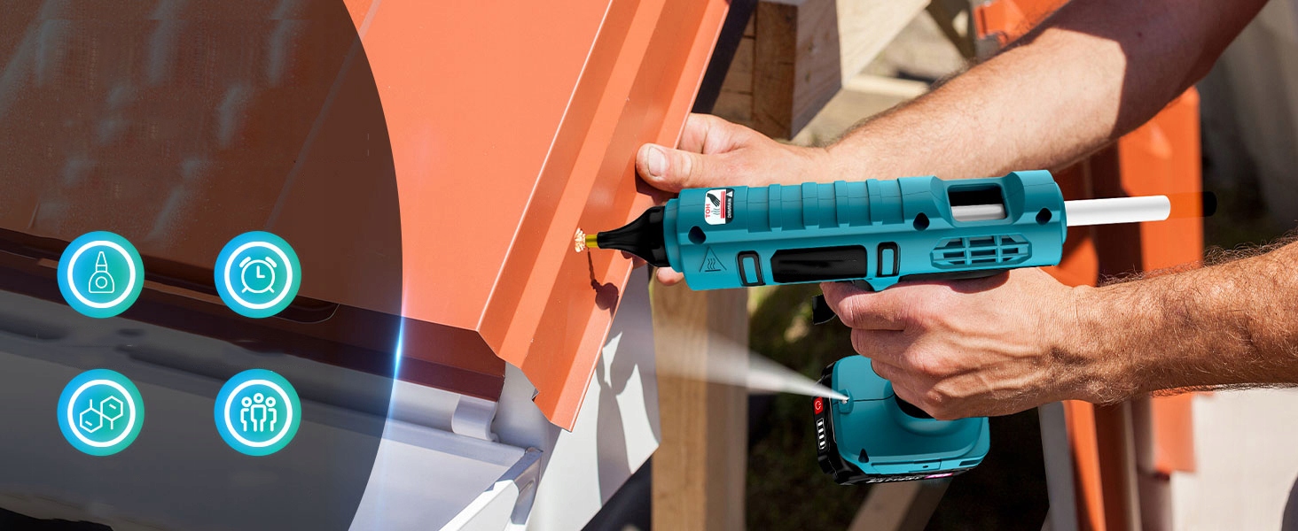 BEZCIENIOWY PISTOLET NA KLEJ 100W TECHNOLOGIA PTC DO PRAC ARTYSTYCZNYCH Stan opakowania oryginalne