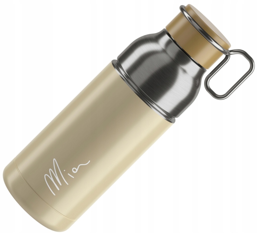 Butelka Stalowa Bidon Rowerowy Elite Mia 650ml Inox beige