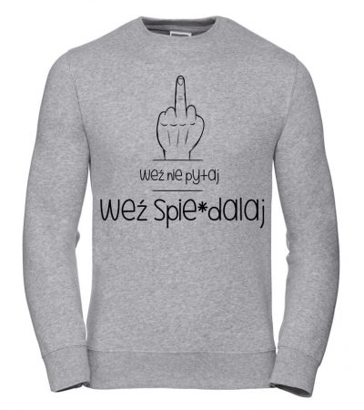 Mikina Neptejte se, vezměte si spie*dalaj L Šedá