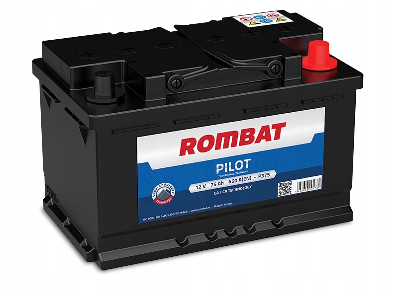 AKUMULATOR ROMBAT PILOT 12V 75Ah 650A L3