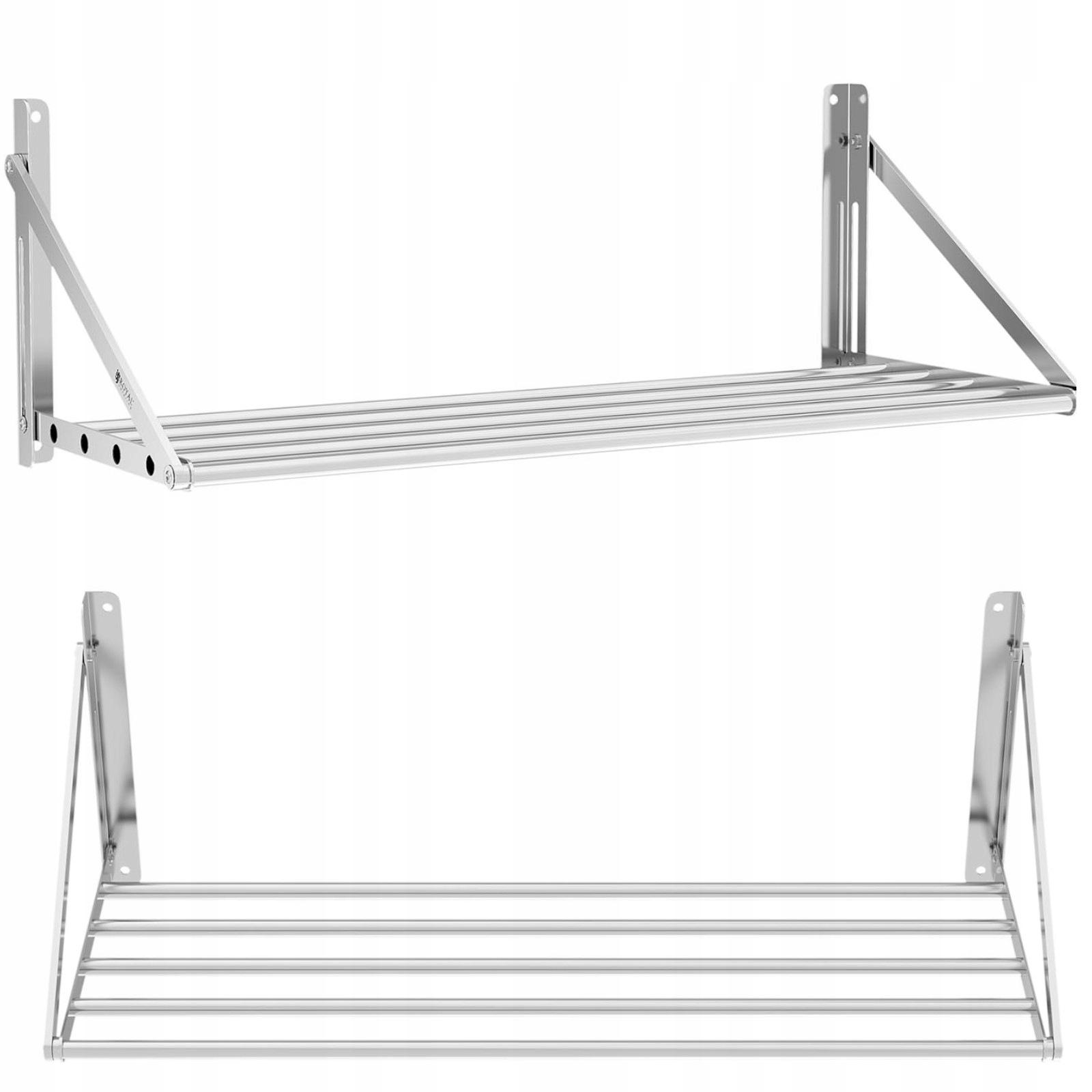Skládací Nástěnná Police Z Z Nerezové Oceli 100 X 45 CM, Nosnost 40 Kg Pro Kuchyně