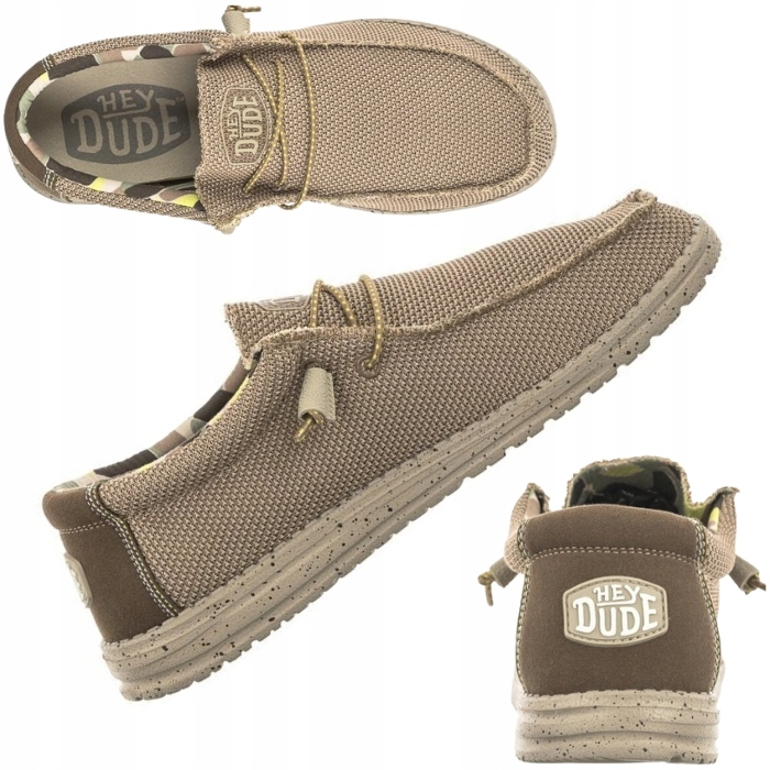 Buty Męskie Hey Dude Półbuty Materiałowe Lekkie