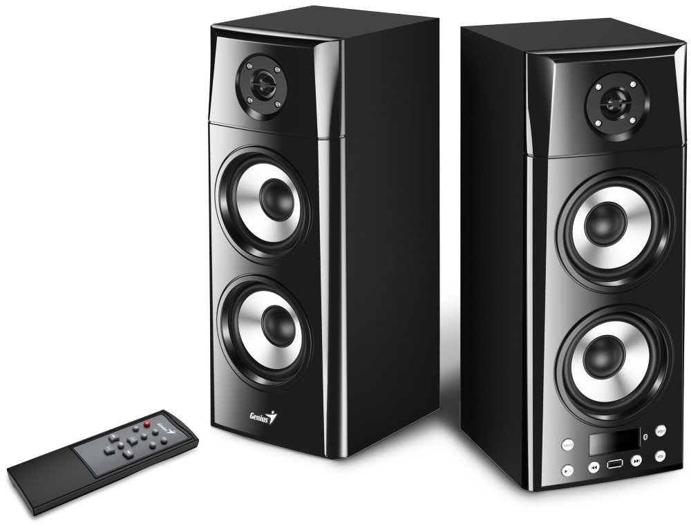 Genius repro SP-HF2800 Bt/ 2.0/ 60W/ Dřevěné/ Bluetooth/ Usb/ dálkové ovlád