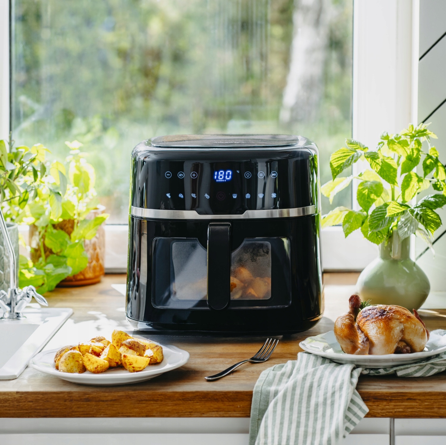 AD 6318 Frytkownica Beztłuszczowa 8L | 9 Programów | Air Fryer LED