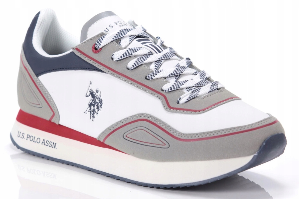 Pánské boty U.s. Polo Assn. NOBIL012 bílá/šedá 44