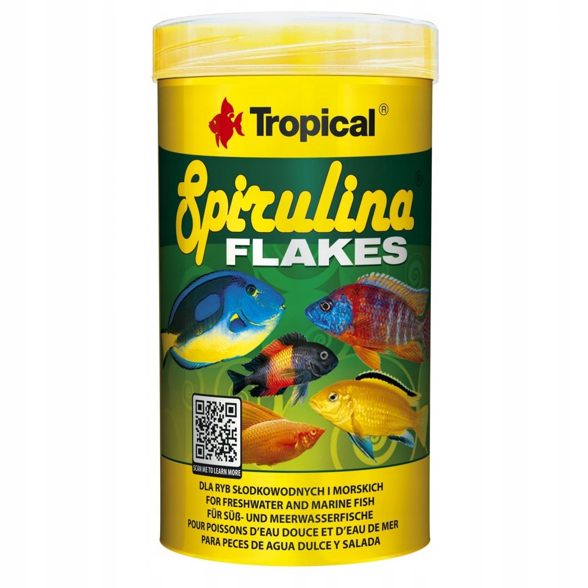 Levně Tropical Spirulina Flakes Krmivo Pro Ryby S Řasami Spirulina Vločky 200G