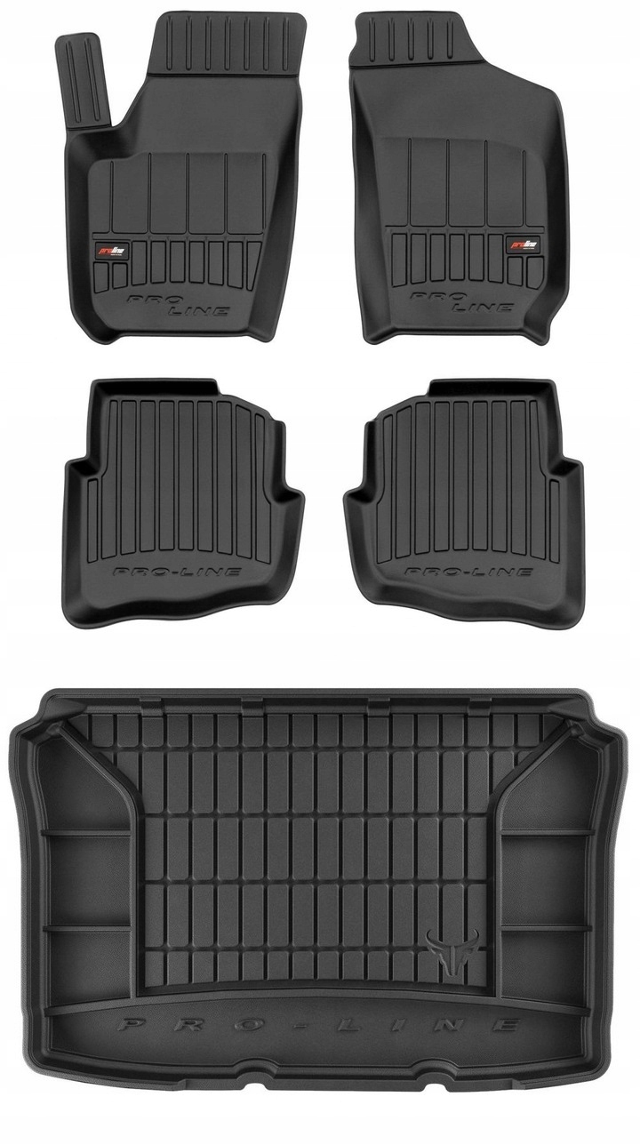 Set 3D gumové rohože Vw Polo 4 Hb 2001-2009 3ks